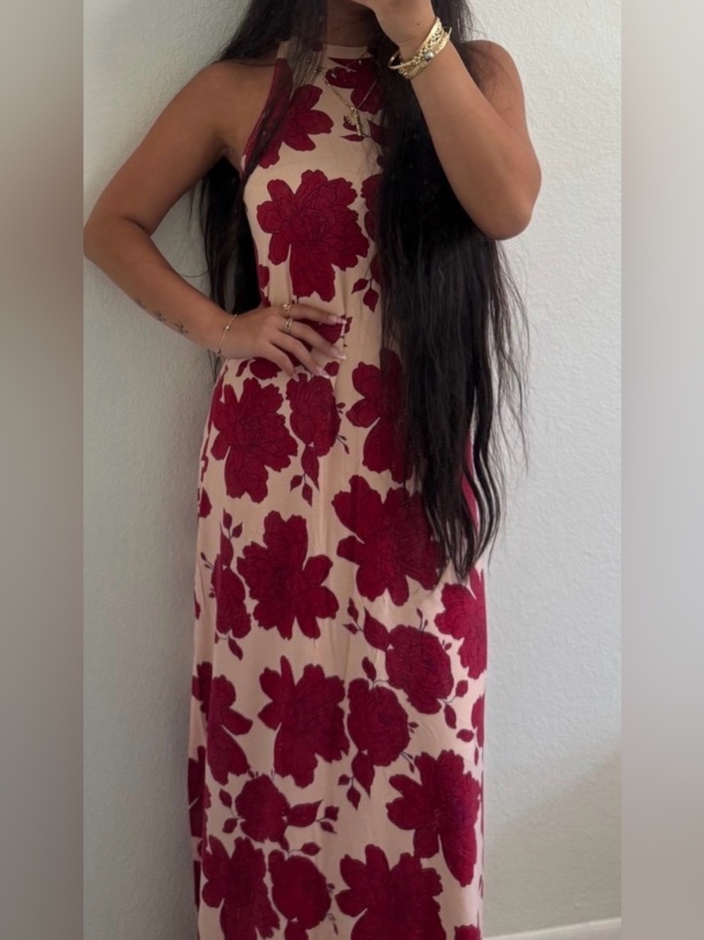 Fighting Eel stretch floral dress gorgeous like new made in Hawaii